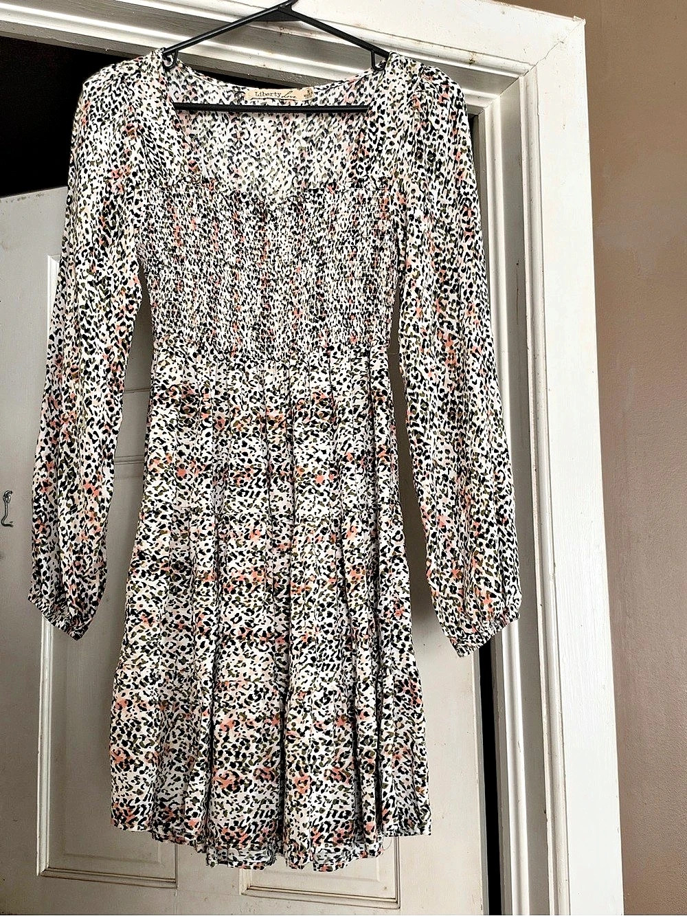 Liberty Love Animal Print Mini Dress Size Medium Like New